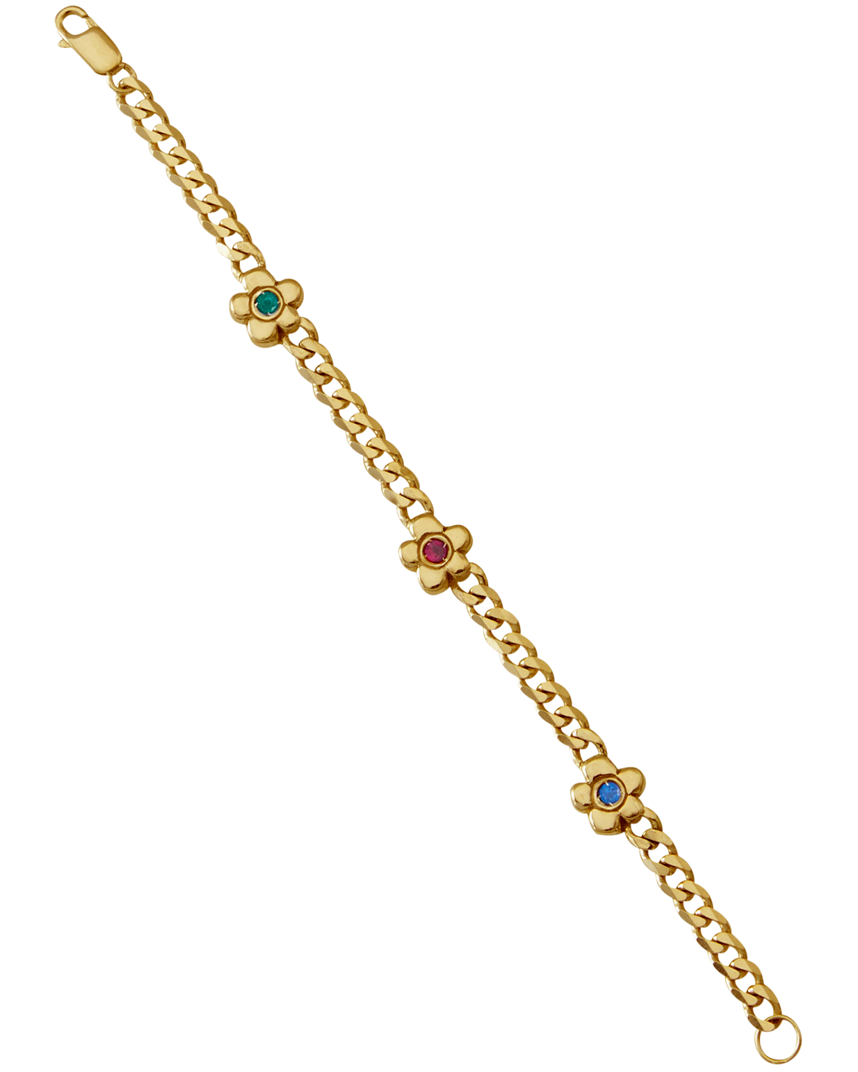 Flower Bracelet Multi — Gold